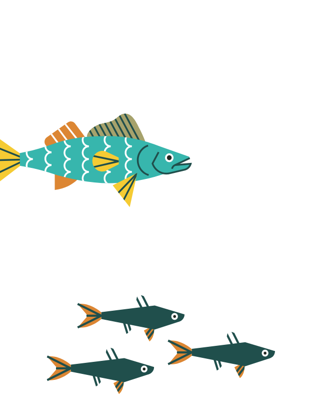 Left group of Fish